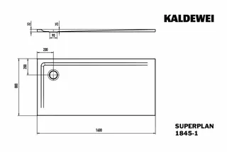Kaldewei Duschwanne SUPERPLAN Mod.1845-1,800x1600mm, alpinweiß – Bild 3