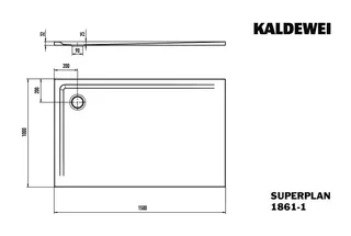 Kaldewei Duschwanne SUPERPLAN Mod.1861-1,1000x1500mm, alpinweiß,Invisible Grip – Bild 3