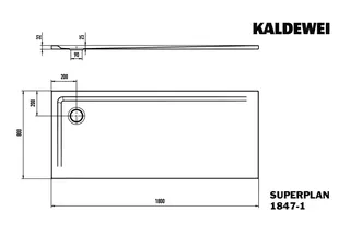 Kaldewei Duschwanne SUPERPLAN Mod.1847-1,800x1800mm, alpinweiß,Secure Plus – Bild 2