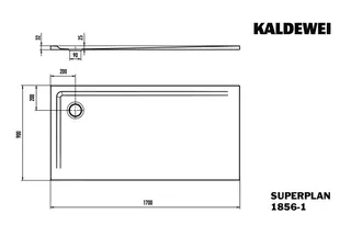 Kaldewei Duschwanne SUPERPLAN Mod.1856-1,1700x900mm, alpinweiß,Invisible Grip – Bild 3