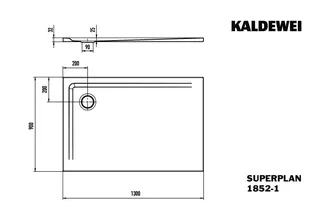 Kaldewei Duschwanne SUPERPLAN Mod.1852-1,900x1300mm, alpinweiß,Invisible Grip – Bild 3