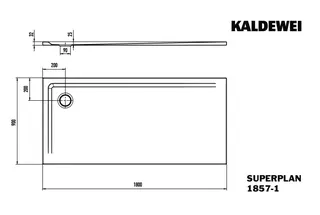 Kaldewei Duschwanne SUPERPLAN Mod.1857-1,900x1800mm, alpinweiß,Secure Plus – Bild 3