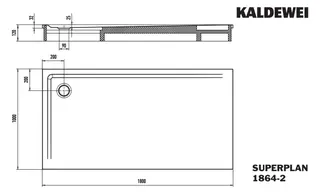 Kaldewei Duschwanne SUPERPLAN mit Wannenträger Mod. 1864-2,1000x1800mm,alpinweiß,m. Waschtisch – Bild 5