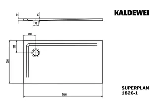 Kaldewei Duschwanne SUPERPLAN Mod.1826-1,700x1400mm, alpinweiß,Secure Plus – Bild 3