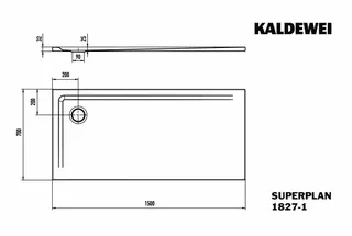 Kaldewei Duschwanne SUPERPLAN Mod.1827-1,700x1500mm, alpinweiß – Bild 2