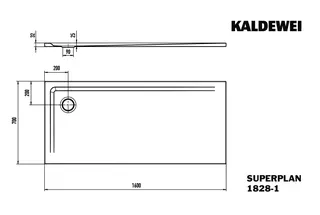 Kaldewei Duschwanne SUPERPLAN Mod.1828-1,700x1600mm, warm grey 50,Secure Plus – Bild 3