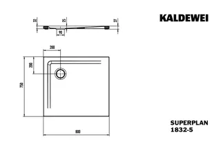 Kaldewei Duschwanne SUPERPLAN Mod.1832-5,750x800mm, alpwe,Wt extrafl. – Bild 2