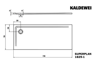 Kaldewei Duschwanne SUPERPLAN Mod.1829-1,700x1700mm, alpinweiß – Bild 3
