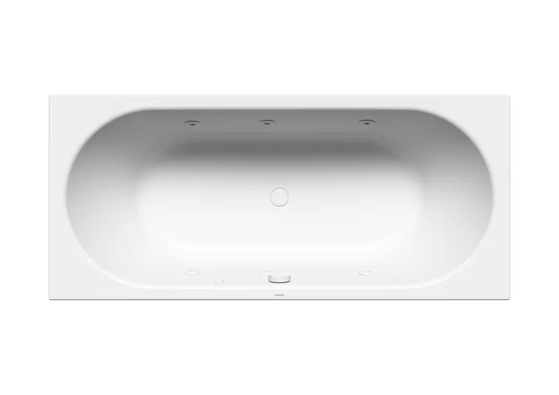 Kaldewei Badewanne CLASSIC DUO Mod.110 BODY,1800x800 mm,alpinweiß,links,Sichtteile chrom
