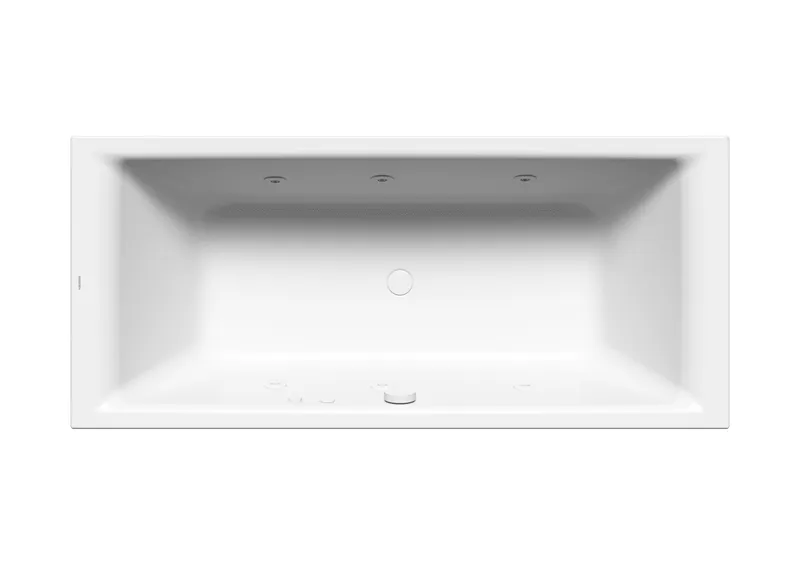Kaldewei Badewanne PURO DUO Mod.664 BODY,1800x800mm, alpinweiß,links,Sichtteile chrom