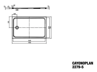 Kaldewei Duschwanne CAYONOPLAN Mod.2279-5,750x1700mm, alpwe,IG,Wt extrafl. – Bild 3