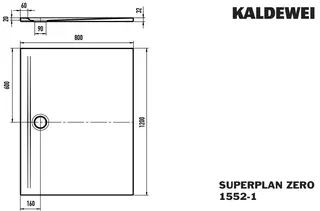 Duschfläche ZE 80x120 more4YOU, weiß, Invisible Grip – Bild 4