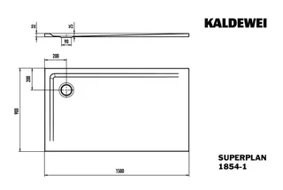 Kaldewei Duschwanne SUPERPLAN Mod.1854-1,900x1500mm, alpinweiß,Invisible Grip – Bild 3