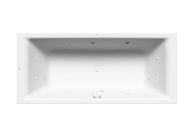 Kaldewei Badewanne PURO DUO Mod.664 FULL BODY,1800x 800mm,alpinweiß,links,Sichtteile chrom