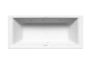 Kaldewei Badewanne PURO DUO Mod.664 FULL BODY,1800x 800mm,alpinweiß,links,Sichtteile chrom
