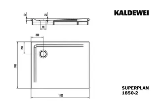 Duschfläche 90x110x2,5cm mit Träger more4YOU, weiß – Bild 3