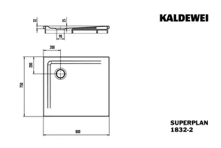 Kaldewei Duschwanne SUPERPLAN mit Wannenträger Mod. 1832-2,750x800mm,alpinweiß,SEC,m. Waschtisch – Bild 3