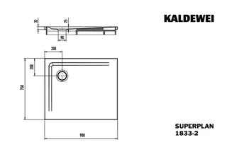 Kaldewei Duschwanne SUPERPLAN mit Wannenträger Mod. 1833-2,750x900mm,warm grey 85,SEC,m. Waschtisch – Bild 3