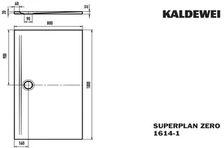 Kaldewei Duschwanne SUPERPLAN ZERO Mod.1614-1,800x1800 mm,alpinweiß,Invisible Grip – Bild 2