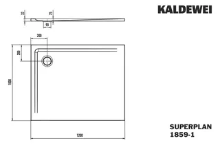 Kaldewei Duschwanne SUPERPLAN Mod.1859-1,1000x1200mm, alpinweiß matt,Perl-Effekt – Bild 5
