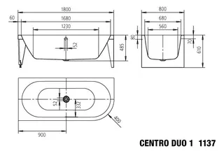 Kaldewei Badewanne MST CONODUO 1 re. Mod.1137-4041, 1800x800mm,alpwe,IG,SAD,email. SZ. – Bild 4