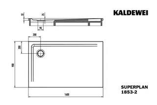 Duschfläche 90x140x2,5cm mit Träger more4YOU, weiß – Bild 3