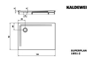 Duschfläche 90x120x2,5cm mit Träger more4YOU, weiß – Bild 3