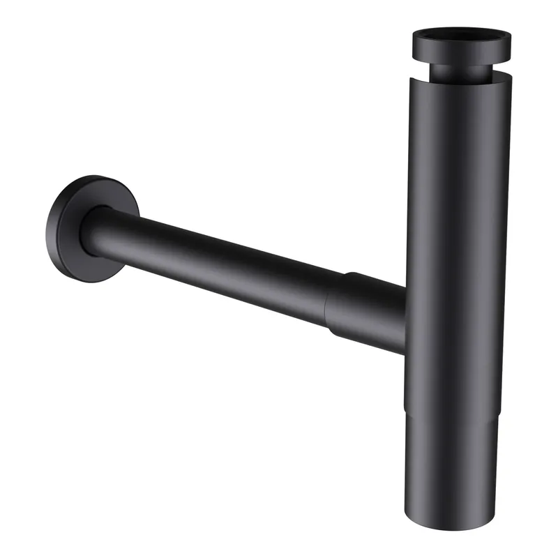 Laufen Design Siphon, PVD Edelstahl gebürstet