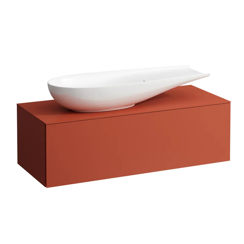 Laufen WTU+WT-Platte ALESSI 500x1200x370 Aus links f.WT H818974 1 Schubl Terracotta