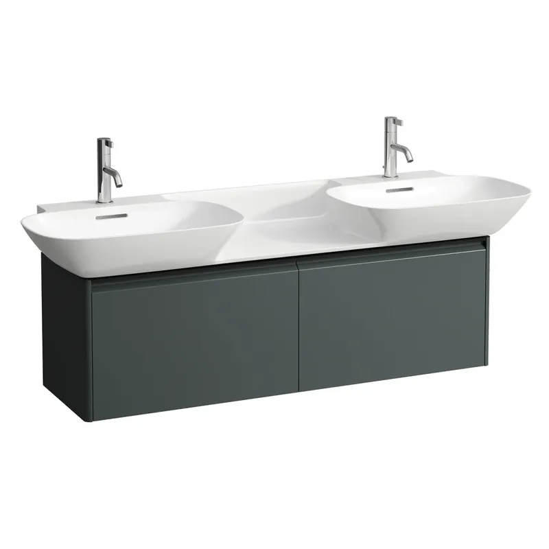 Laufen WTU BASE 348x1170x362 2 Schubl Griff schwarz f.DWT H814304 verkehrsgrau