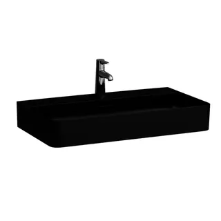 Laufen Waschtisch VAL 420x750x155 1 Hahnloch mit Überlauf schwarz matt – Bild 1