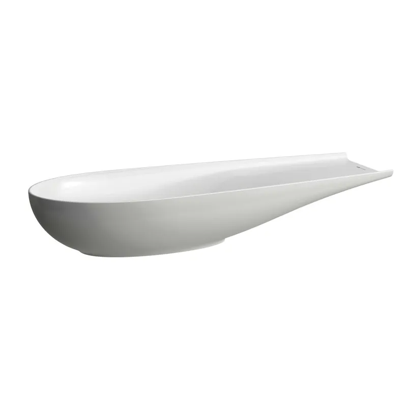 Laufen Waschtisch-Schale ALESSI 380x1000x170 Ablage links/rechts ohne Hahnloch ohne Überlauf LCC Weiß