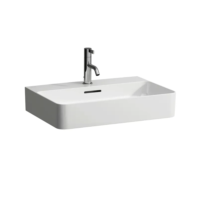 Laufen Aufsatz-Waschtisch VAL 420x600x155 1 Hahnloch mit Überlauf schwarz matt