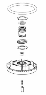 Grünbeck Regenerationsscheibe oben SD/SE21, MC38, MD38, MD12i