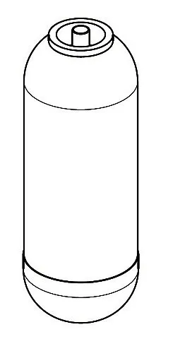 Grünbeck Druckflasche gefüllt GSX, VGX 9