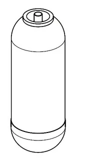 Grünbeck Druckflasche gefüllt GSX, VGX 9