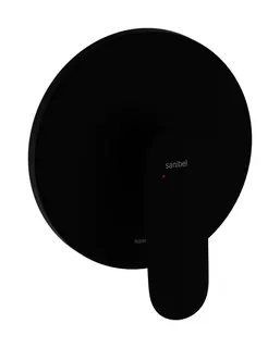sanibel 3001-Brausearmatur A23 Unterputz Fertigmontageset Rosette rund schwarz