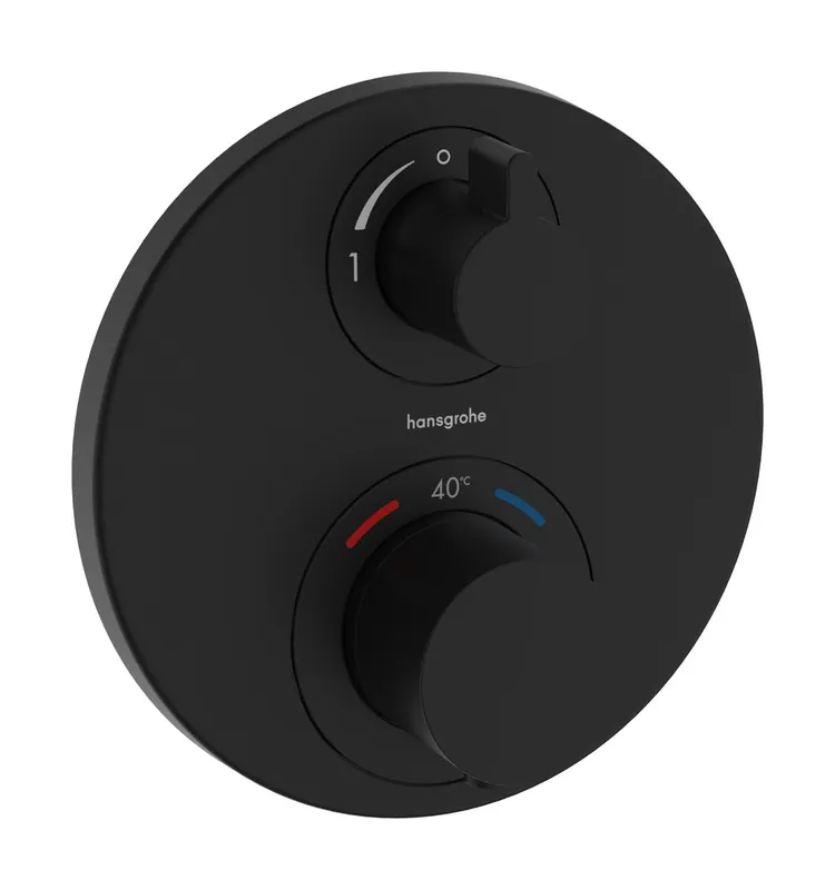 sanibel 3001-Wannenthermostat EcoPlus A23 UP-Fertigmontageset rund 2 Verbr sw