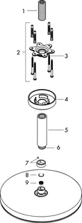 sanibel 3001-Kopfbrause EcoPlus A23 rund 260mm m Deckenanschluss DN15 100mm verch – Bild 4