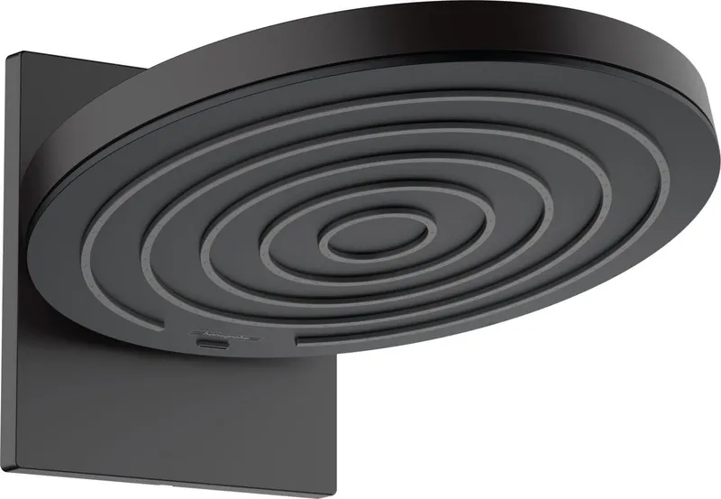 sanibel 3001-Kopfbrause EcoPlus A23 rund 260mm m Wandanschluss DN15 151mm schwarz