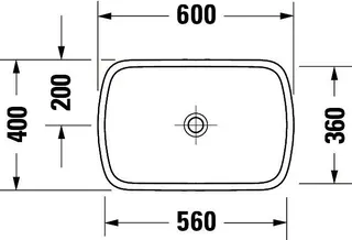 Duravit Qatego Aufsatzbecken 600mm, geschl. ohne HLB, ohne Überlauf, Weiß HG – Bild 5