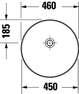 Duravit Vitrium Aufsatzb.460mm,Ru.,Weiß Sdm. DuroCast UltraResist,o.HLB/ÜL,geschliff. – Bild 4