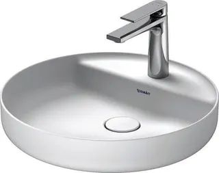Duravit Vitrium Aufsatzb.460mm,Rund,Weiß Sdm. 460x460x130,m.HLB,HL 1,o.ÜL,geschliff. – Bild 2