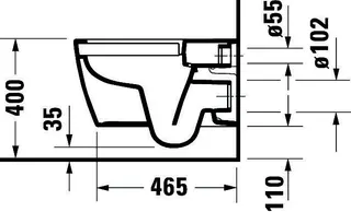 Duravit ME by Starck WWC 540mm TS,HygFl.,Riml verdeckte Bef., Weiß HG, HYG – Bild 5