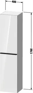 Duravit D-Neo HS,Tür:1,TA:RE,Gr:Diam.Schwarz 400x360x1760mm,Nussbaum Dunkel Matt,Dek – Bild 3