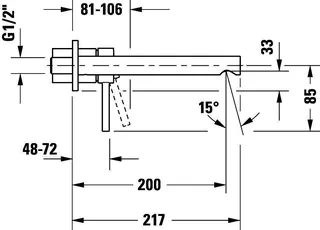 Duravit Circle Einhebel Waschtischmischer, UP Kermikmischsystem, Chrom HG – Bild 4