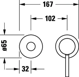 Duravit Circle Einhebel Waschtischmischer, UP Kermikmischsystem, Chrom HG – Bild 5