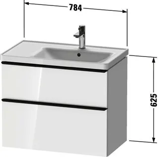 Duravit D-Neo WTU,237080,AZ,1,SBK:1,Gr:Chrom 784x452x625mm,Wandh,Nussbaum Matt,Dekor – Bild 3