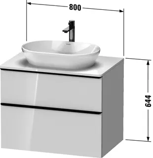 Duravit D-Neo,Kons-WTU,AZ:1,SBK:1,Gr:Dia Schw 800x550x644mm,Wdh,Nussb.Dunkel Matt,Dek – Bild 3