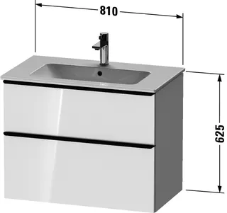 Duravit D-Neo WTU,233683,AZ,1,SBK:1,Gr:Bronze 810x462x625mm,Wandh,Weiß Hochglanz,Dek.